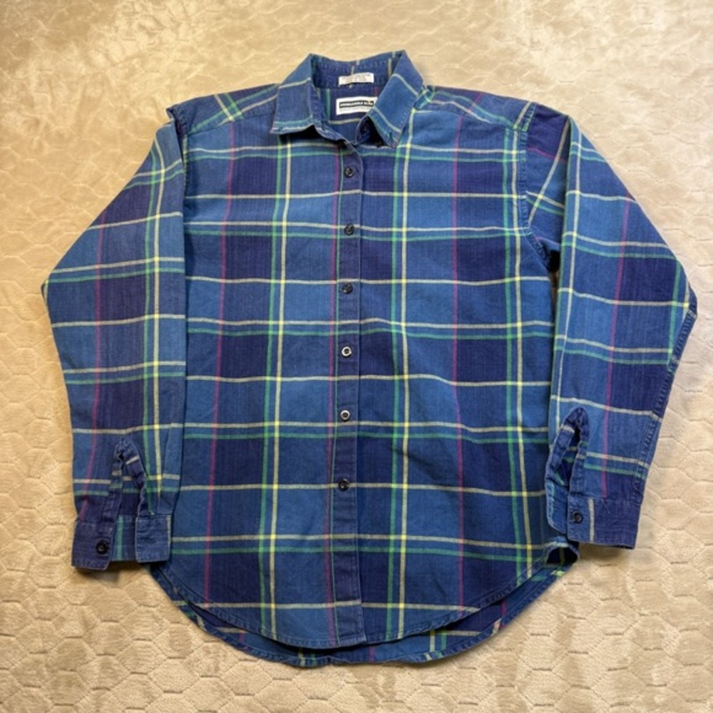 VTG Panhandle Slim Plaid Flannel Button Down Shirt‎ Sz Medium